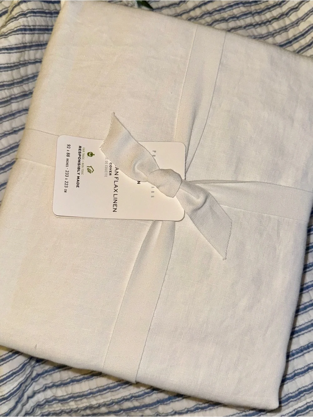 ⭐️Pottery Barn Belgian Flax Linen Full/Queen White Duvet⭐️BEST SELLER